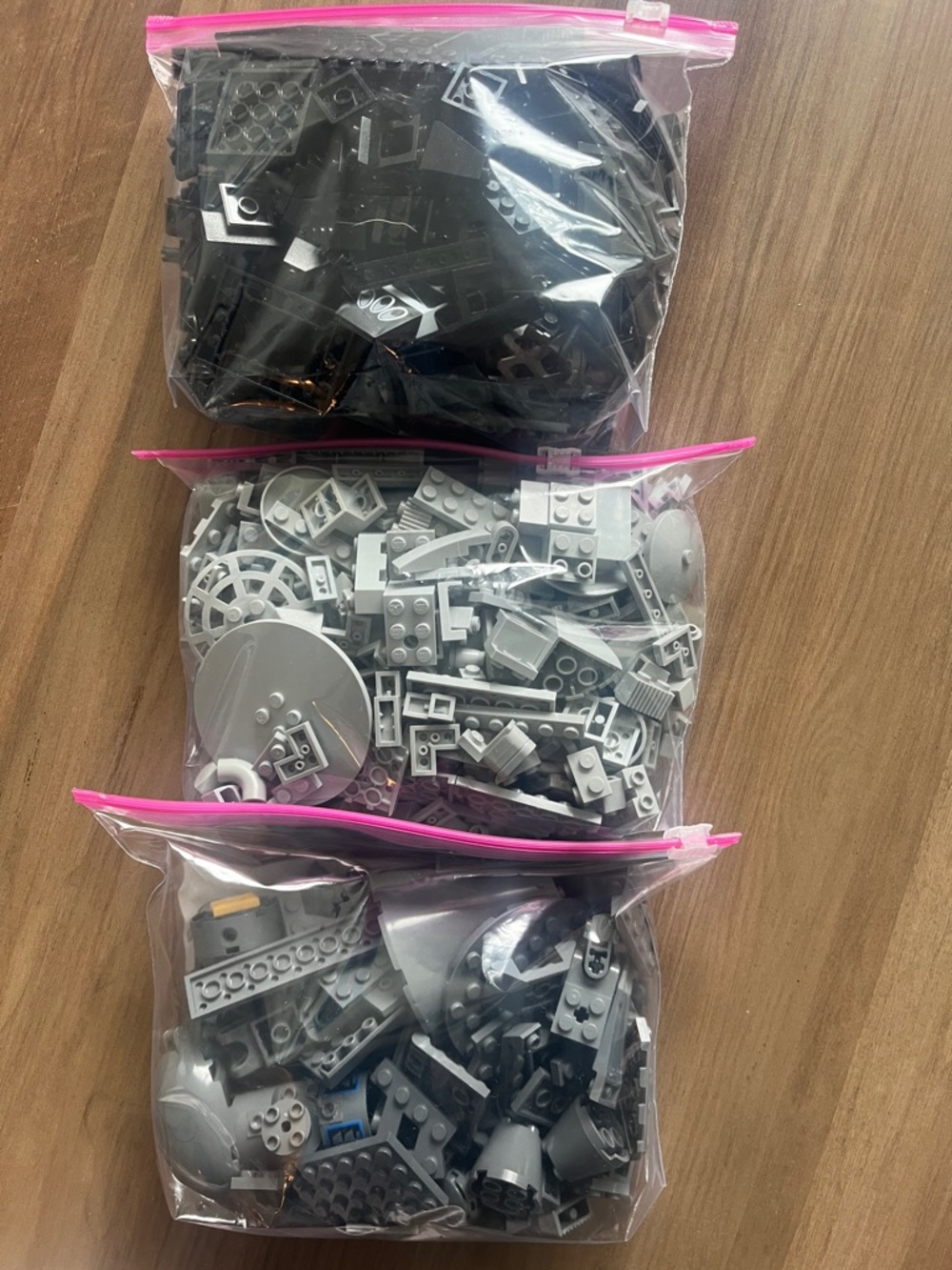 Assorted Lego black grey pieces 1lb 10oz special pieces lot